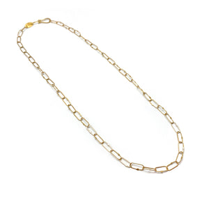 Gold Paperclip Chain Necklace-Necklaces-Petra Class-Pistachios