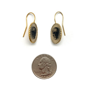 Gold Skull Earrings-Earrings-Anna Bankuti-Pistachios