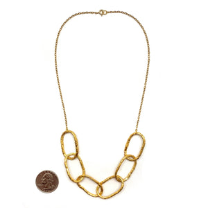 Gold Textured Chain Necklace-Necklaces-Georgia Charal-Pistachios