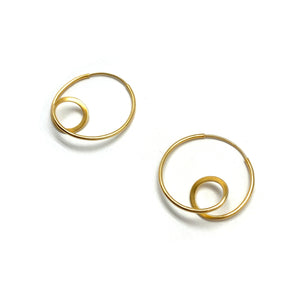 Gold Vermeil Loop Earrings-Earrings-Claudia Vallejo-Pistachios