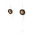 Gold Vermeil and Black Double Circle Earrings-Earrings-Mariusz Fatyga-Pistachios