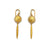 Gold and CZ Dangle Earrings-Earrings-Bernd Wolf-Pistachios