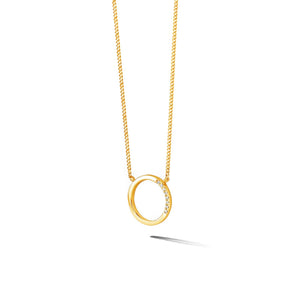 Gold and Diamond Circle Pendant-Necklaces-DPT Werks-Pistachios