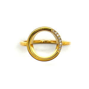 Gold and Diamond Circle Ring-Rings-DPT Werks-Pistachios