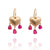 Gold and Ruby Heart Earrings-Earrings-Rachel Quinn-Pistachios