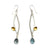 Gold and Silver Aquamarine Drop Earrings-Earrings-Judith Neugebauer-Pistachios