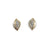 Gold and Silver CZ Oval Studs-Earrings-Olaf Sagner-Pistachios