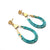 Gold and Turquoise Teardrop Beaded Drop Earrings-Earrings-Bernd Wolf-Pistachios