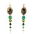 Green Agate Sunflower Earrings-Earrings-Anna Bankuti-Pistachios