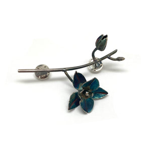 Hand Forged Orchid Brooch-Pins-Huiyu Chiu-Pistachios