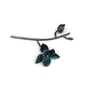 Hand Forged Orchid Brooch-Pins-Huiyu Chiu-Pistachios