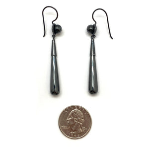 Hematite Dangle Earrings-Earrings-Heather Guidero-Pistachios