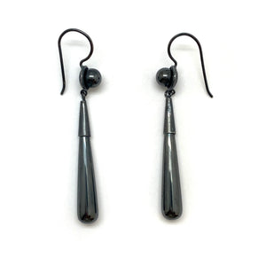 Hematite Dangle Earrings-Earrings-Heather Guidero-Pistachios