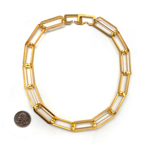 Interlocking Geometric Gold Necklace-Necklaces-Arek Wolski-Pistachios