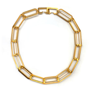 Interlocking Geometric Gold Necklace-Necklaces-Arek Wolski-Pistachios