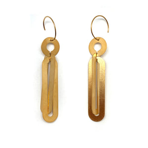 Interlocking Gold Vermeil Earrings-Earrings-Arek Wolski-Pistachios