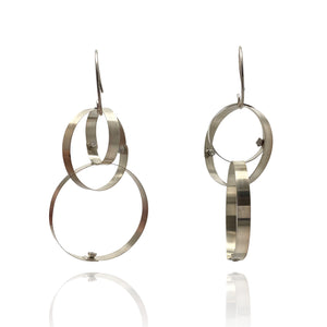 Interlocking Hidden Stone Hoop Drops-Earrings-Arek Wolski-Pistachios