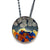 Lapis and Carnelian Sterling Silver and Gilded Disc Pendant-Necklaces-So Young Park-Pistachios