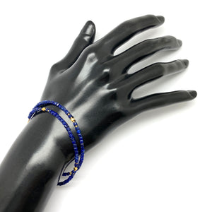 Lapis and Gold Bracelet-Bracelets-Bernd Wolf-Pistachios