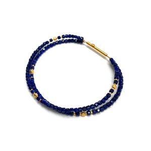 Lapis and Gold Bracelet-Bracelets-Bernd Wolf-Pistachios