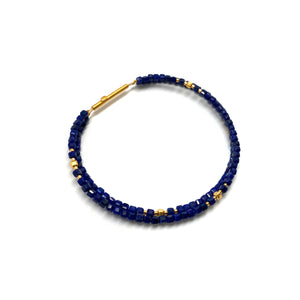 Lapis and Gold Bracelet-Bracelets-Bernd Wolf-Pistachios