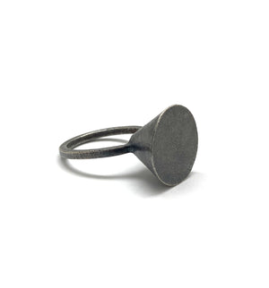 Large Circle Cone Silver Ring-Rings-Heather Guidero-Pistachios