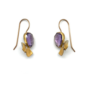 Lilac Amethyst Petal Earrings-Earrings-Judith Neugebauer-Pistachios