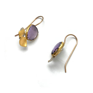 Lilac Amethyst Petal Earrings-Earrings-Judith Neugebauer-Pistachios