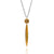 Long Gold Geometric Pendant Necklace-Necklaces-Arek Wolski-Pistachios