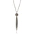 Long Silver Geometric Pendant Necklace-Necklaces-Arek Wolski-Pistachios