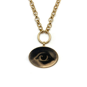 Lovers Eye Statement Necklace-Necklaces-Anna Bankuti-Pistachios