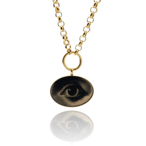 Lovers Eye Statement Necklace-Necklaces-Anna Bankuti-Pistachios