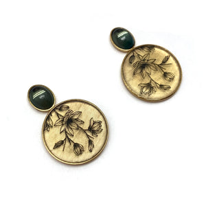 Magnolia Orb Earrings-Earrings-Anna Bankuti-Pistachios