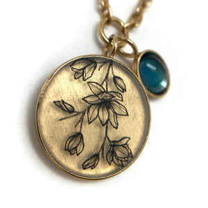 Magnolia Orb Necklace-Necklaces-Anna Bankuti-Pistachios