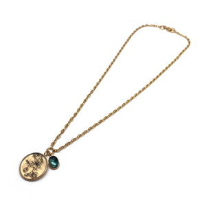 Magnolia Orb Necklace-Necklaces-Anna Bankuti-Pistachios