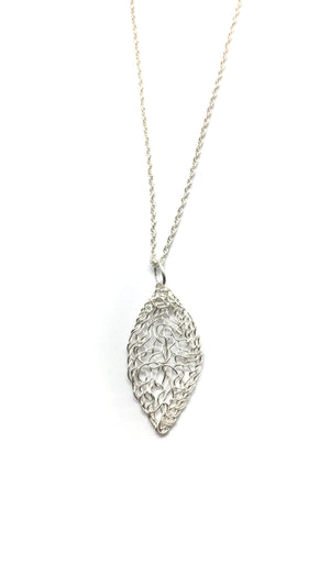 Marquise Silver Pendant-Necklaces-Kathryn Stanko-Pistachios