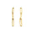 Mini Gold Three-Link Earrings-Earrings-Emily Rogstad-Pistachios