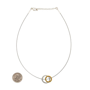 Minimal Mixed Circle Necklace-Necklaces-Manuela Carl-Pistachios