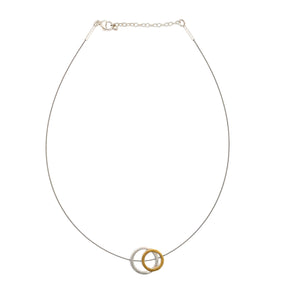 Minimal Mixed Circle Necklace-Necklaces-Manuela Carl-Pistachios