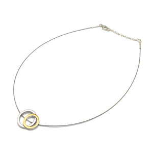 Minimal Mixed Circle Necklace-Necklaces-Manuela Carl-Pistachios