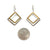 Mixed Metal Square Drop Earrings-Earrings-Manuela Carl-Pistachios