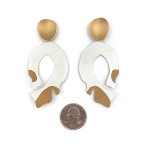 Modern White & Gold Earrings-Earrings-Anna Krol-Pistachios