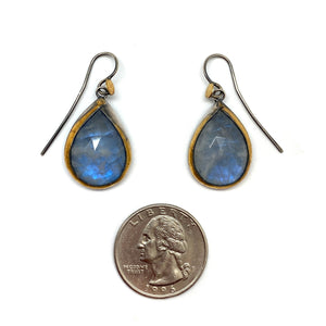 Moonstone and Gold Earrings-Earrings-Austin Titus-Pistachios