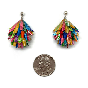 Multicolor Aluminum Cluster Earrings-Earrings-Eunseok Han-Pistachios