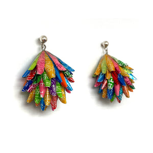 Multicolor Aluminum Cluster Earrings-Earrings-Eunseok Han-Pistachios