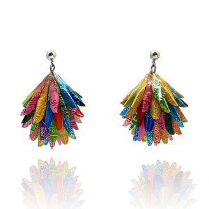 Multicolor Aluminum Cluster Earrings-Earrings-Eunseok Han-Pistachios