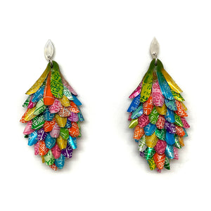 Multicolor Aluminum Long Cluster Earrings-Earrings-Eunseok Han-Pistachios