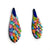 Multicolor Aluminum Tear Drop Post Earrings-Earrings-Eunseok Han-Pistachios