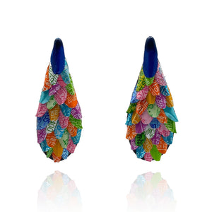 Multicolor Aluminum Tear Drop Post Earrings-Earrings-Eunseok Han-Pistachios