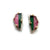 OOK Carved Studs - Watermelon Tourmaline-Earrings-Heather Guidero-Pistachios